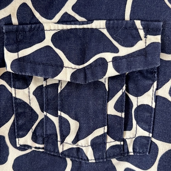 Lilly Pulitzer Dade Shirt Dress Women Sz 10 Navy Hyde Giraffe Animal Print Shift - Picture 5 of 13